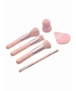 Make-up-Pinselset 6-tlg., rosa