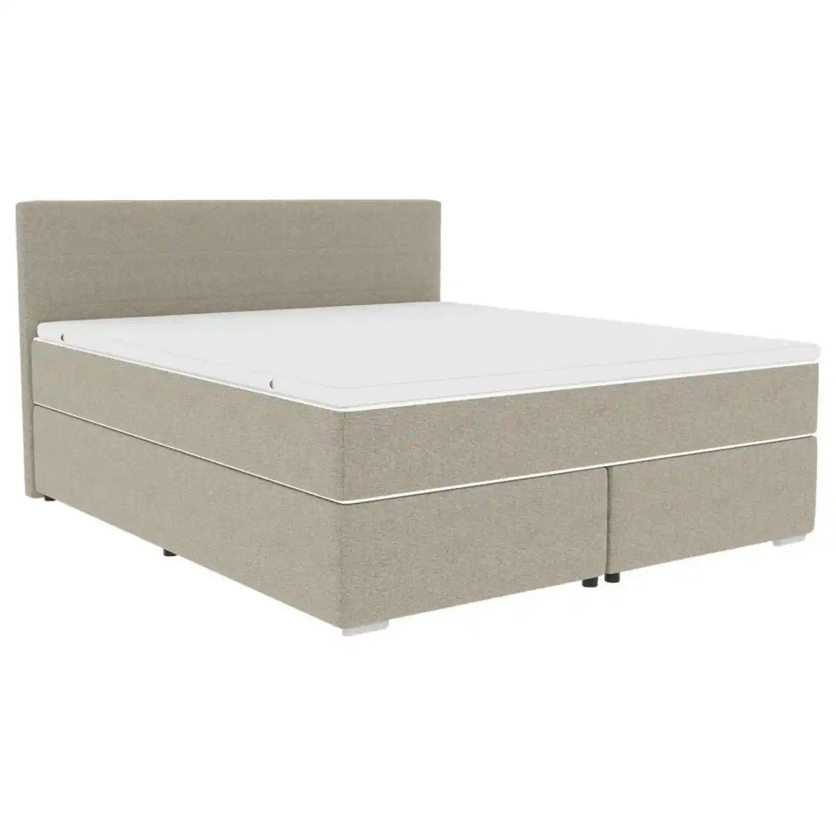 Bild 1 von Boxxx Boxspringbett, Beige, Kunststoff, H3, Höhe ca. 19 cm, 200x200 cm, Topper durchgehend, in verschiedenen Größen erhältlich, Partnermatratze mit durchgehendem Bezug, Schlafzimmer, Betten, Dopp