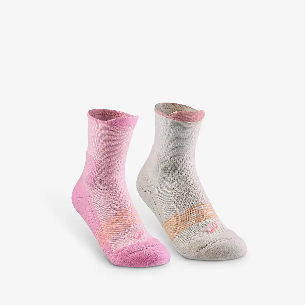 Bild 1 von QUECHUA Wandersocken Kinder Gr. 27–38 halbhoch - Hike 500 2 Paar rosa