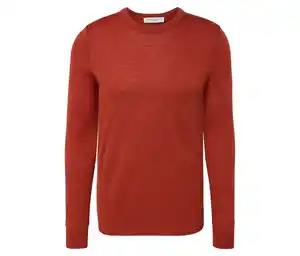Merino-Pullover, orange meliert