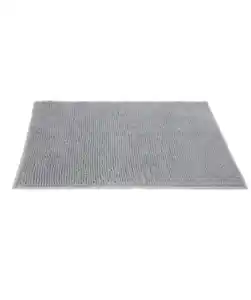 Badematte Chenille, silbergrau
