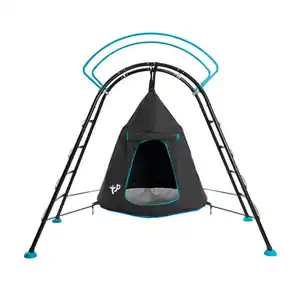 TP-Toys Klettergerüst 'Ufo' Stahl schwarz/blau mit Hängesessel 122 x 217 x 201 cm