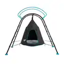 Bild 1 von TP-Toys Klettergerüst 'Ufo' Stahl schwarz/blau mit Hängesessel 122 x 217 x 201 cm
