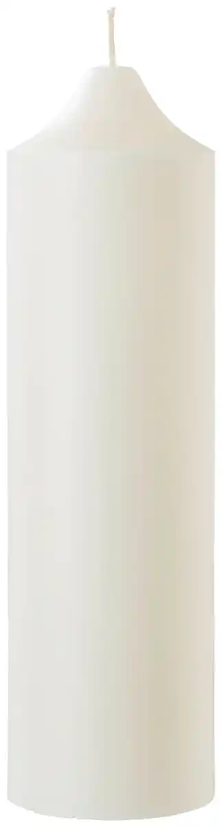 Bild 1 von Stumpenkerze Organic in Weiß, Weiß