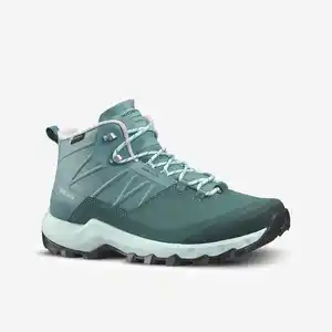 QUECHUA Wanderschuhe Damen Bergwandern halbhoch wasserdicht - MH500 grün