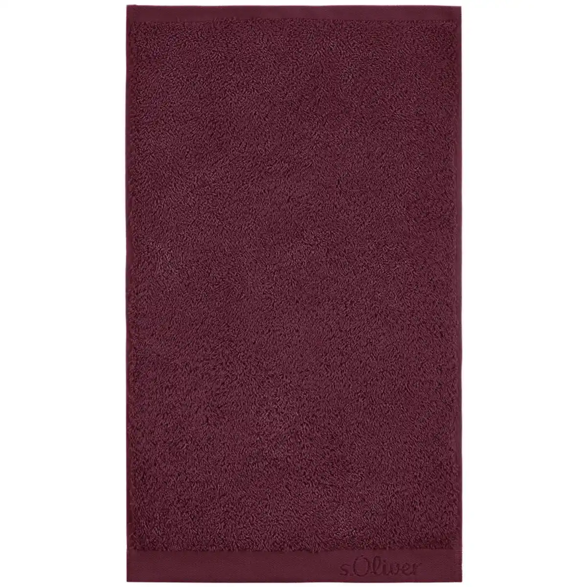 Bild 1 von S. Oliver Gästetuch, Weinrot, Textil, Uni, 30x50 cm, Oeko-Tex® Standard 100, Oeko-Tex® Made IN Green, Aufhängeschlaufe, durchgefärbt, angenehm weich, hochwertige Qualität, Bordüre, Badtextilie
