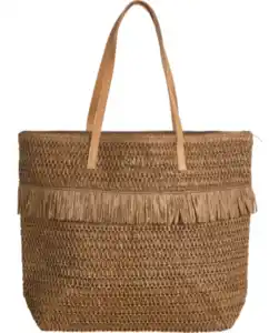 Braune Strohtasche, braun