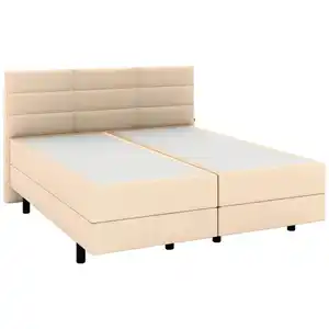Musterring Boxspringbett, Beige, Kunststoff, H2 + H4, 7-Zonen, Höhe ca. 22 cm, 180x200 cm, Dgm, Über- und Sondergrößen erhältlich, gepolstertes Kopfteil, Stoffauswahl, Matratze in verschiedenen