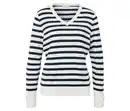 Bild 1 von Feinstrickpullover, dunkelblau-weiß gestreift
