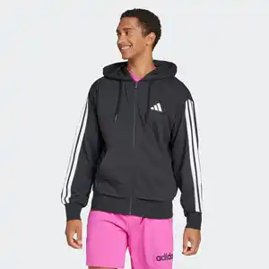 ADIDAS Kapuzenjacke Herren Baumwolle - schwarz