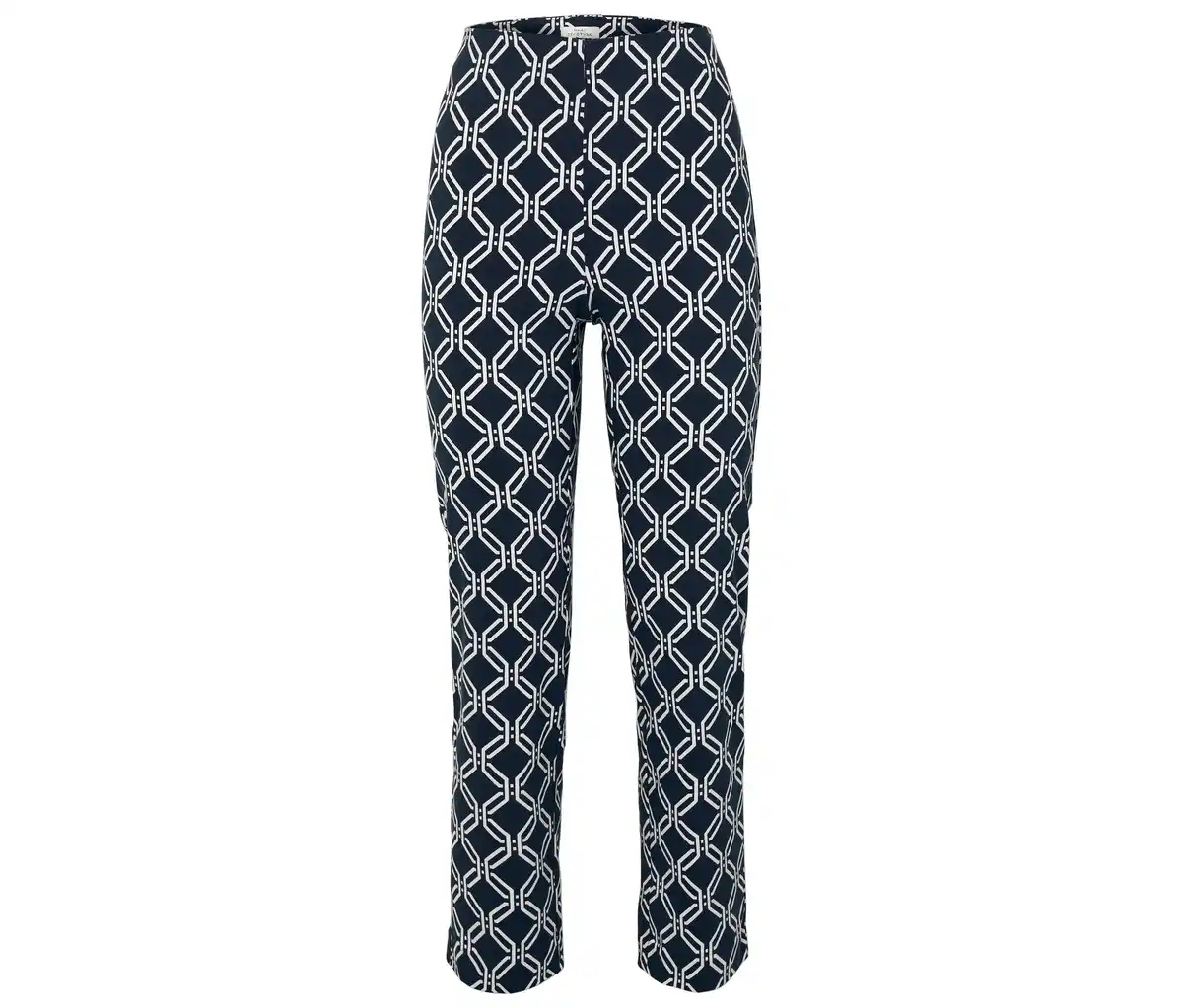 Bild 1 von Stretchhose, dunkelblau mit weißem Alloverprint