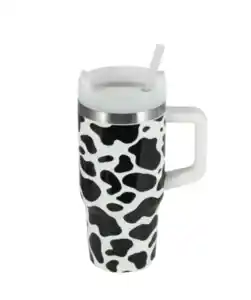 Thermobecher mit Strohhalm, weiß