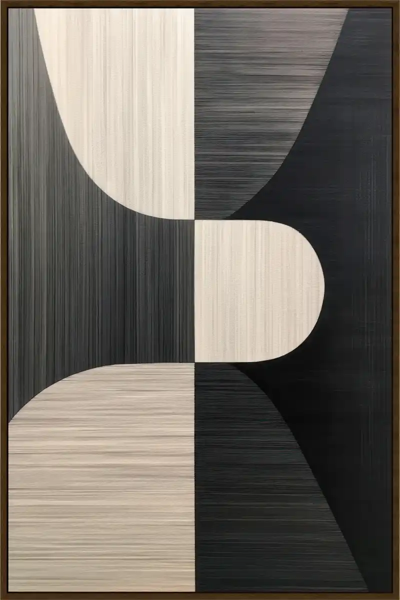 Bild 1 von Keilrahmenbild Lotta in Schwarz/Beige ca. 60x90cm, Schwarz, Beige
