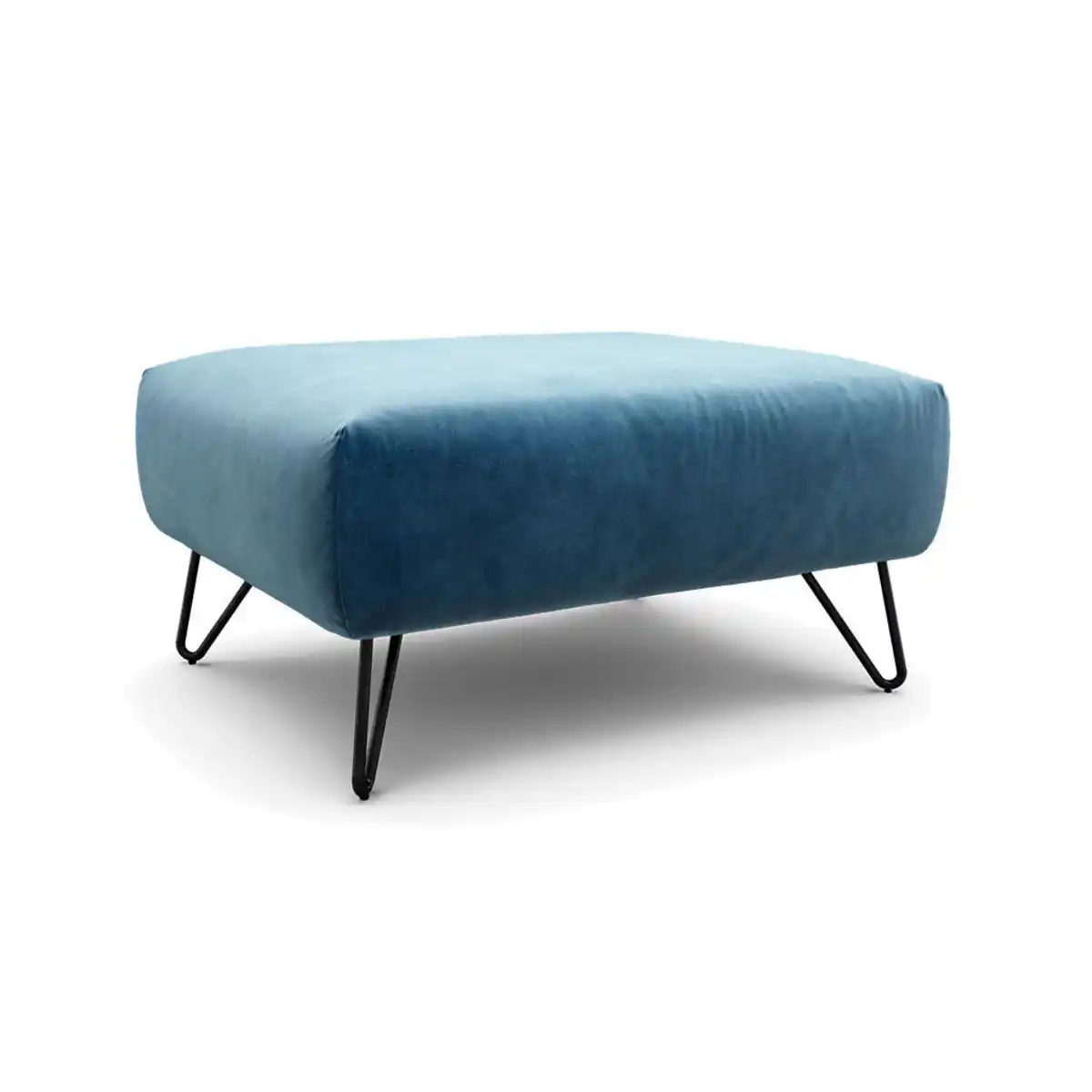 Bild 1 von Sensoo Hocker Cosy, Blau, Metall, 90x70x46 cm, Stoffauswahl, Wohnzimmer, Hocker, Sitzhocker