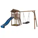 Bild 1 von Nest, Blau, Braun, Holz, Zeder, 356.6x241.9x349 cm, Fsc, Outdoor Spielzeug, Spieltürme