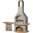 Bild 1 von Buschbeck Grillkamin 'Carmen' grau, terracotta 180 x 203 x 65 cm mit Tisch