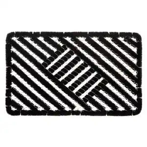 Hanse Home Kokosmatte Mix Mats, Schwarz, Metall, Naturmaterialien, Uni, rechteckig, 40x60 cm, rutschfest, für Fußbodenheizung geeignet, rutschhemmend, pflegeleicht, widerstandsfähig, Teppiche & B