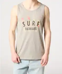 Tanktop mit Frontprint, grau
