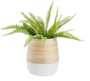 Übertopf Naturelle Ø ca. 16cm, Naturfarben, Weiß