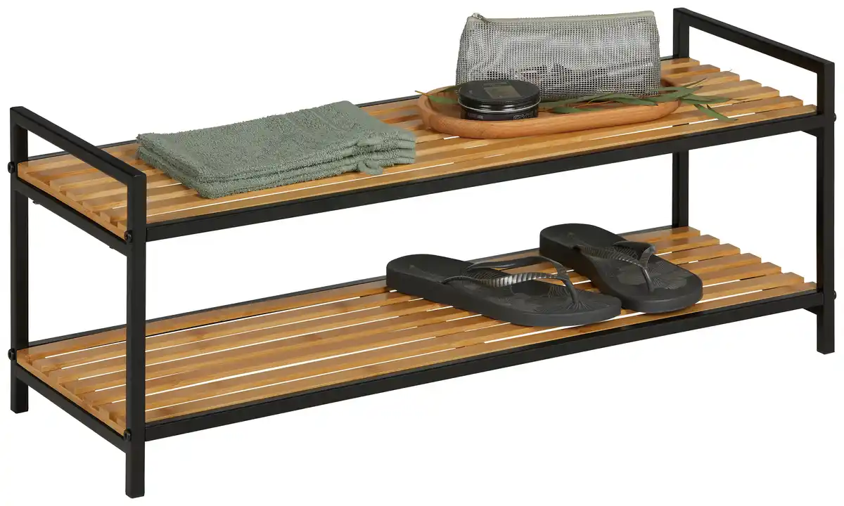 Bild 1 von Schuhregal Azra II Naturfarben/Schwarz, Naturfarben, Schwarz