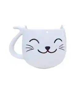 Tasse in Katzenoptik, weiß