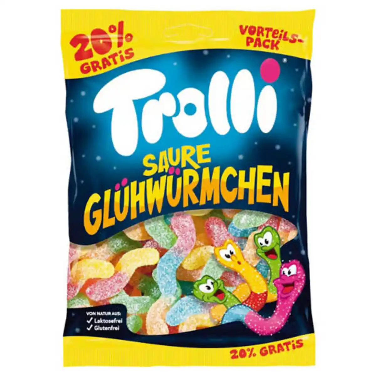 Bild 1 von TROLLI Fruchtgummi 180 g, saure Glühwürmchen