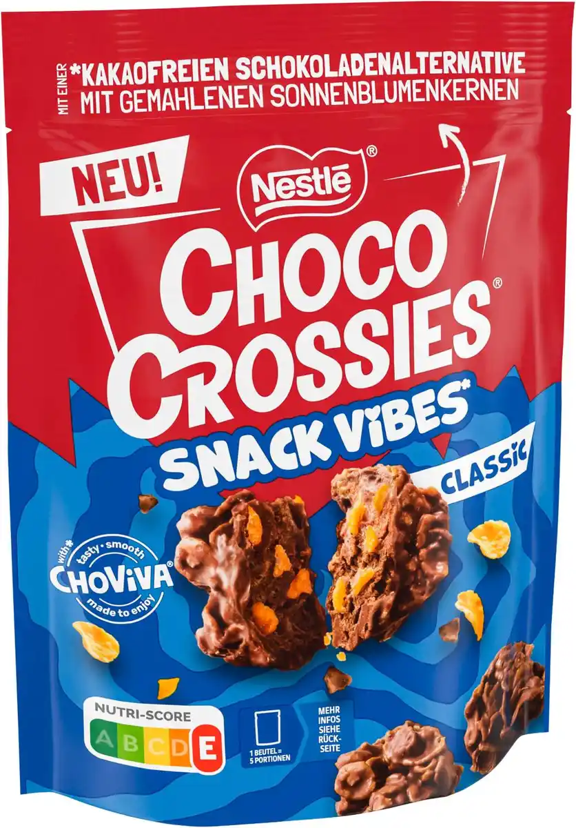 Bild 1 von NESTLÉ Choco Crossies Snack Vibes, 100-g-Packg.