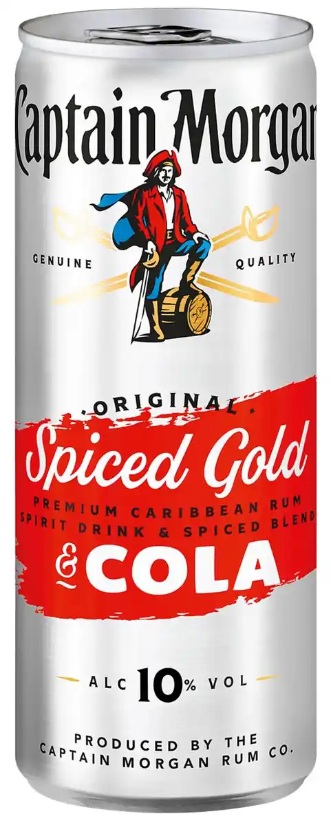 Bild 1 von CAPTAIN MORGAN, SMIRNOFF oder GORDON'S Alkoholisches Mixgetränk, 0,25-l-Dose
