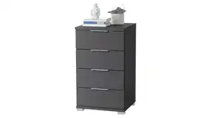 Nachttisch mit Schubladen - graphit - 46 x 79 cm - UNIVERSAL