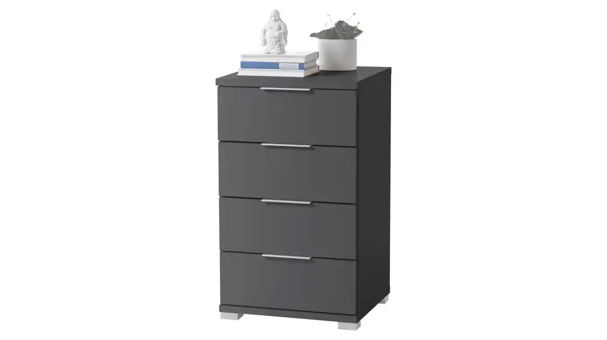 Bild 1 von Nachttisch mit Schubladen - graphit - 46 x 79 cm - UNIVERSAL