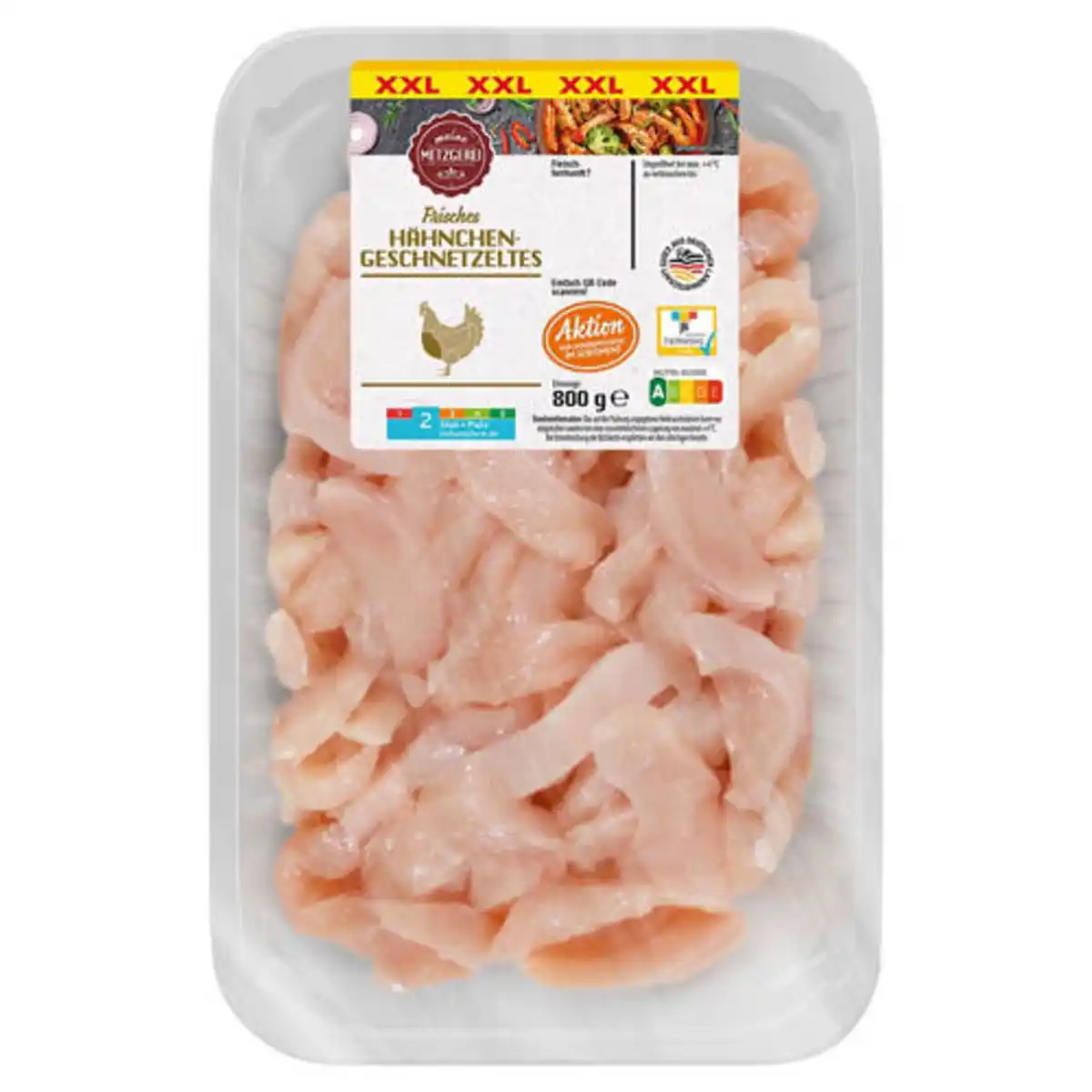 Bild 1 von MEINE METZGEREI Hähnchen Geschnetzeltes XXL 800 g