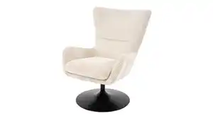 Fernsehsessel Cord beige - 360° Drehfunktion - SOLANO