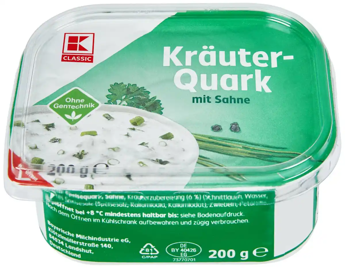 Bild 1 von K-CLASSIC Kräuterquark, 200-g-Becher