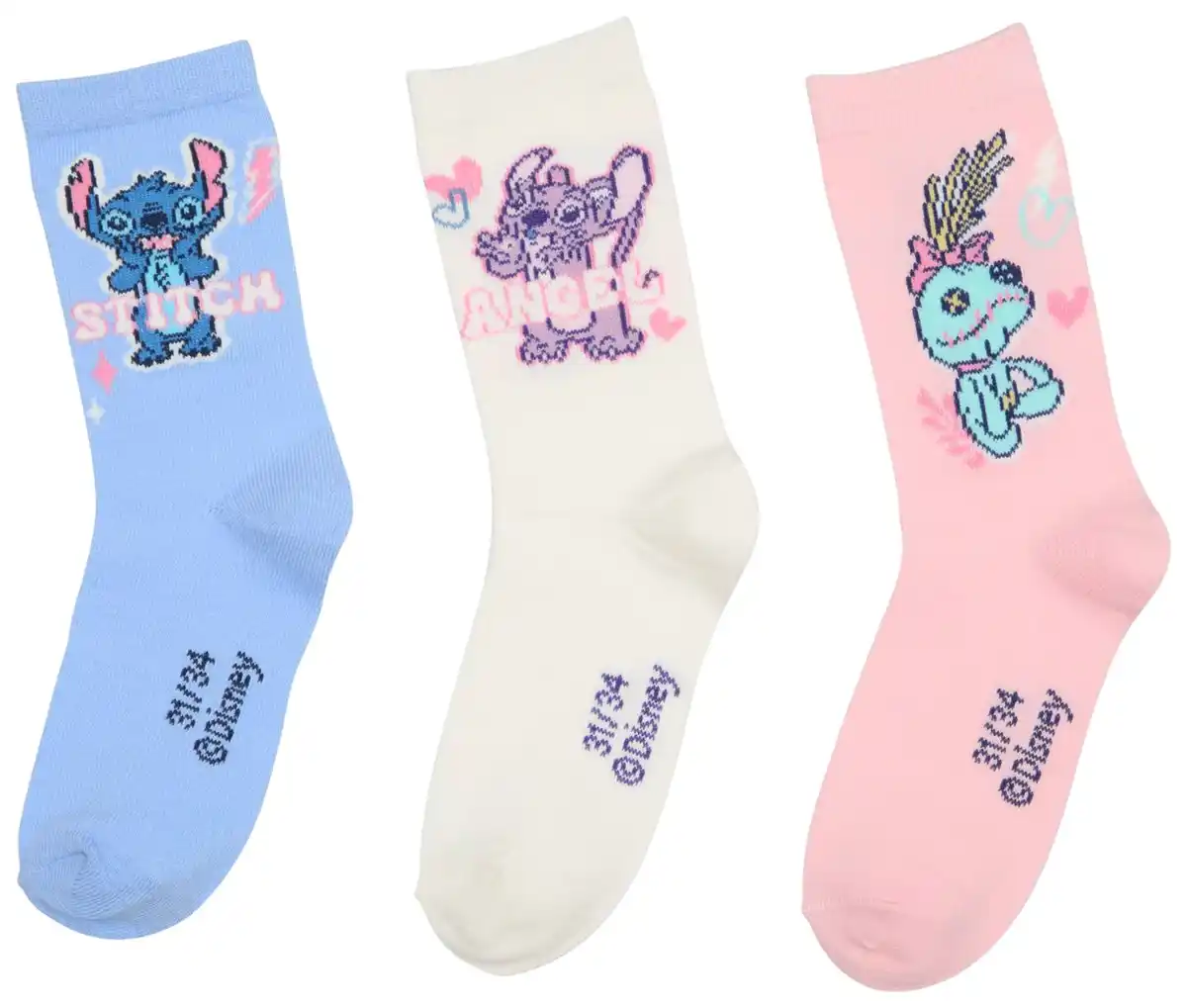 Bild 2 von Kinder-Socken »Stitch«, 3 Paar