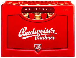 BUDWEISER Budvar, Ka. 20 x 0,5-l-Fl.