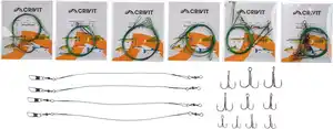 CRIVIT® Stahlvorfach-Set »Raubfisch«, 24-teilig