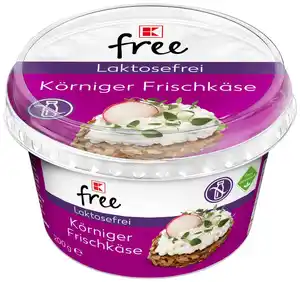 K-FREE LAKTOSEFREI Körniger Frischkäse, 200-g-Becher
