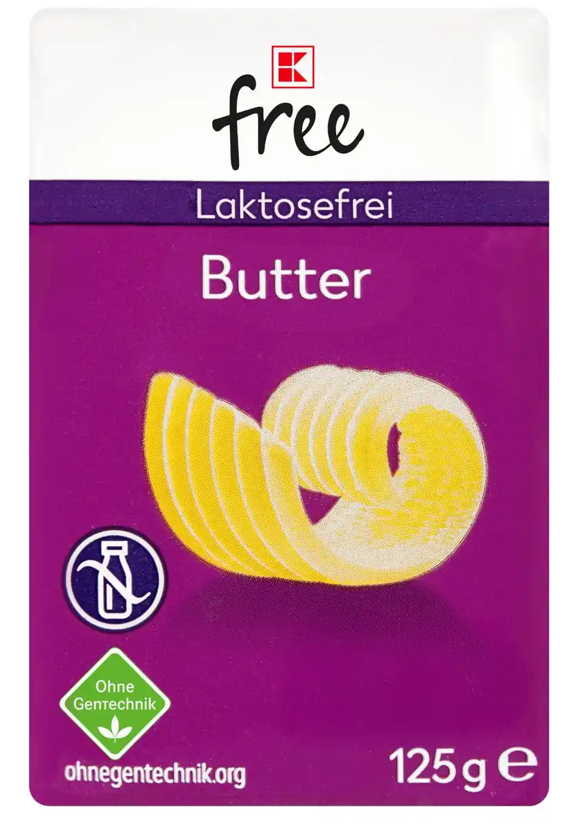 Bild 1 von K-FREE LAKTOSEFREI Butter, 125-g-Packg.