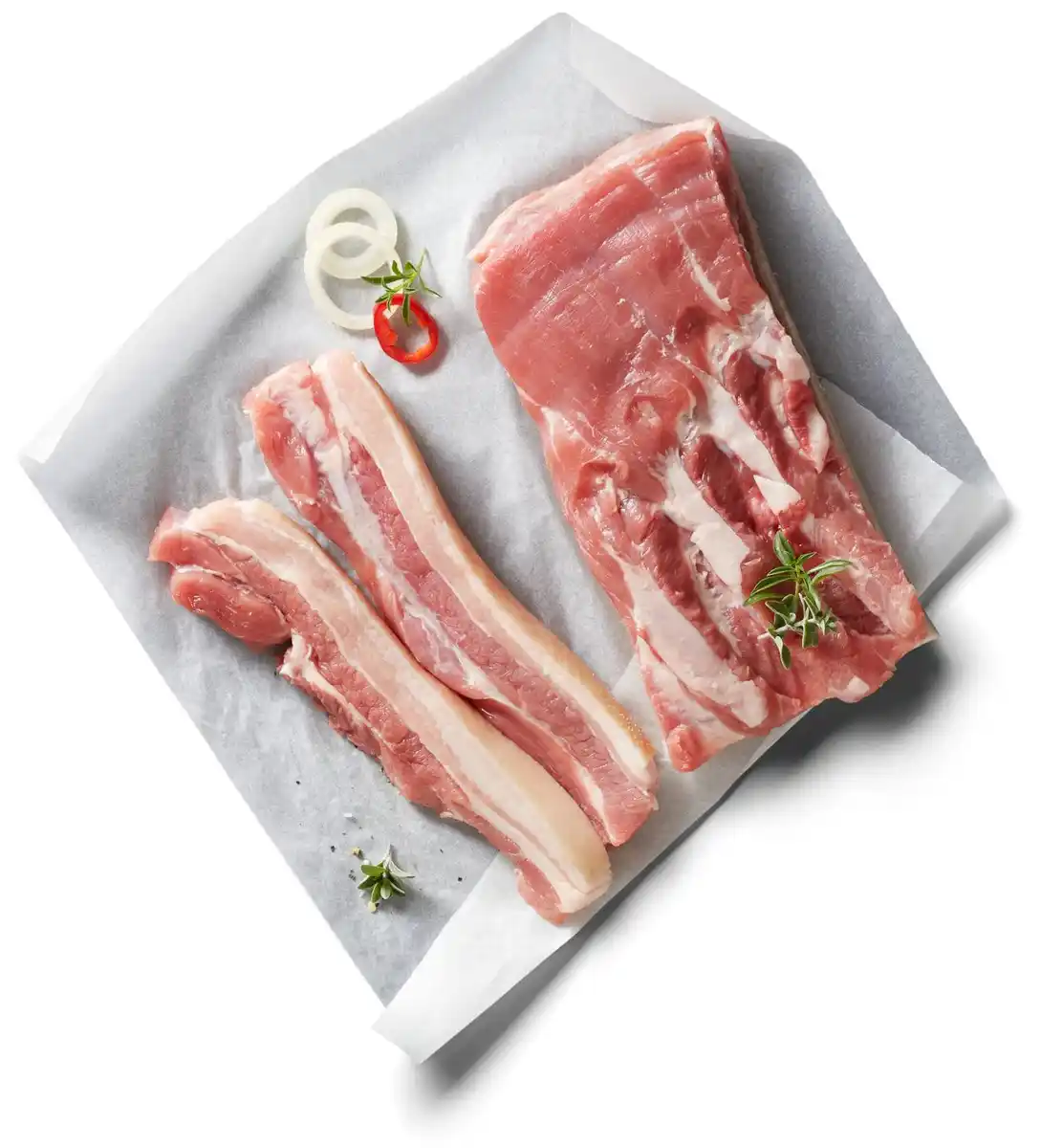 Bild 1 von K-WERTSCHÄTZE Schweinebauch ohne Knochen, 100 g