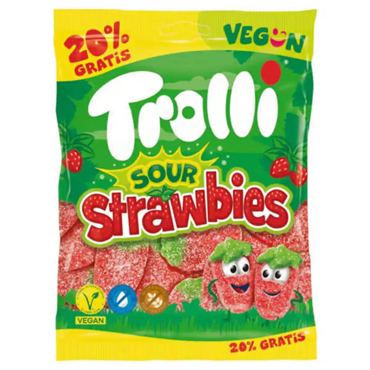 Bild 1 von TROLLI Fruchtgummi 180 g, Sour Strawbies