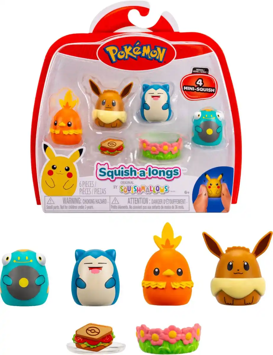 Bild 1 von POKÉMON 4-Figuren-Set »Squish-a-long«