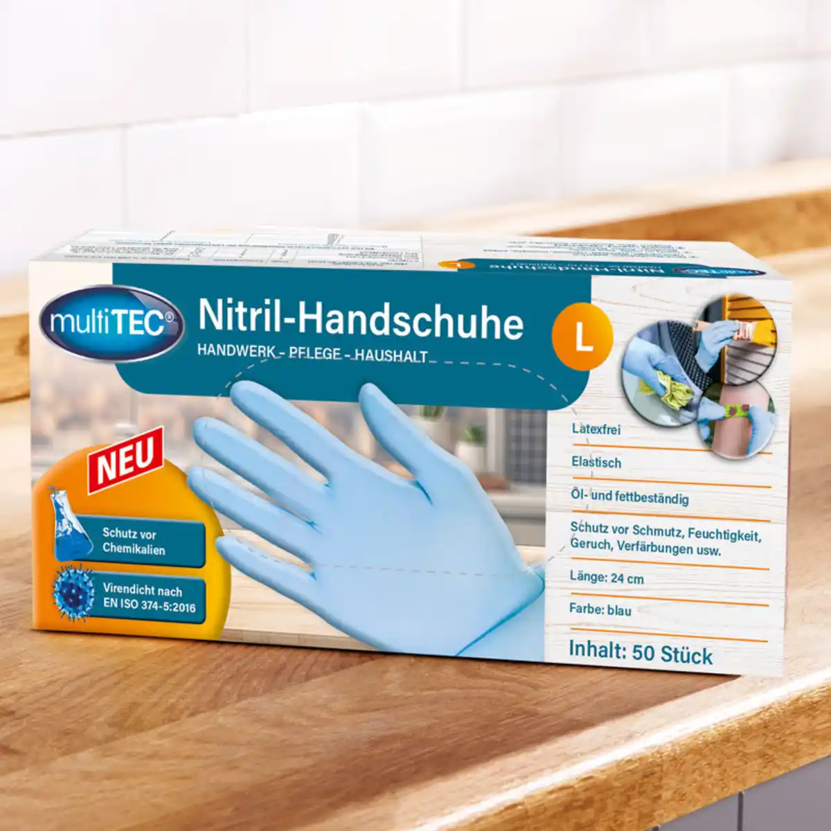 Bild 1 von Multitec Puderfreie Nitril-Handschuhe 50er