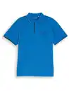 Bild 2 von Herren Poloshirt mit Schriftzug-Print Blau