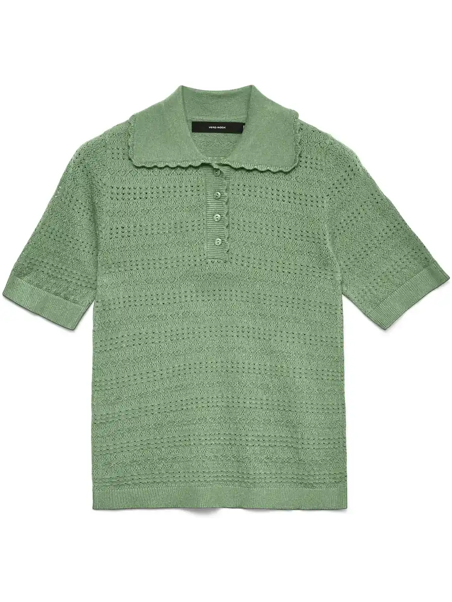 Bild 1 von Vero Moda VMLIMONE SS SCALLOP Poloshirt Grün