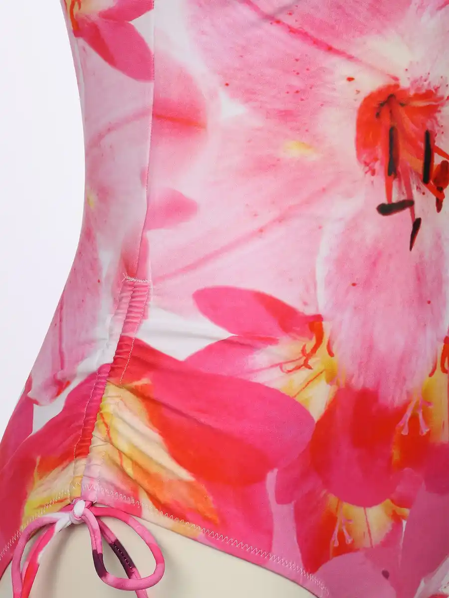Bild 3 von Damen Badeanzug Blumen Pink
