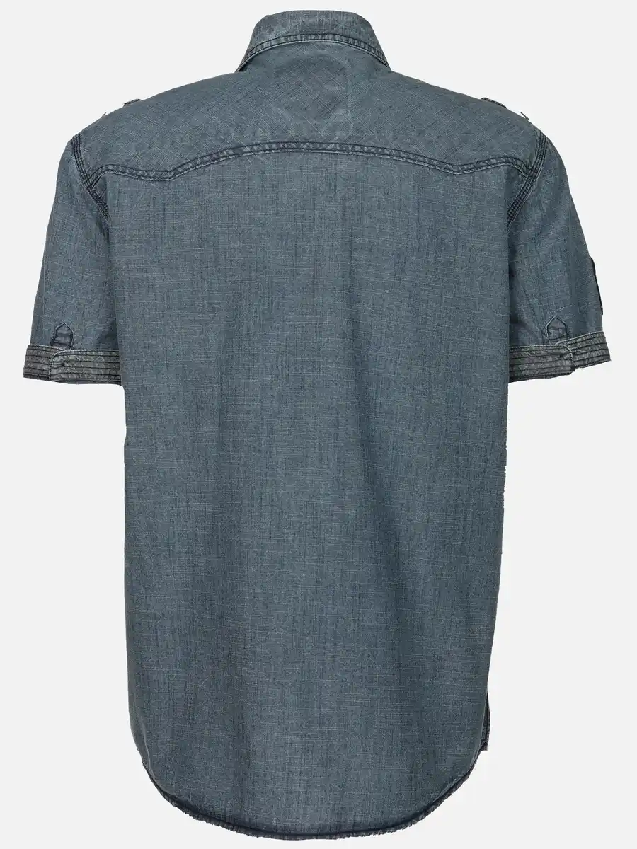 Bild 2 von Herren Freizeithemd mit kurzem Arm Blau
