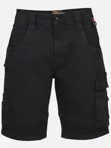 Herren Arbeits-Jeansshort Schwarz