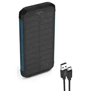 Outdoor-Powerbank mit 10000 mAh und Solarpanel