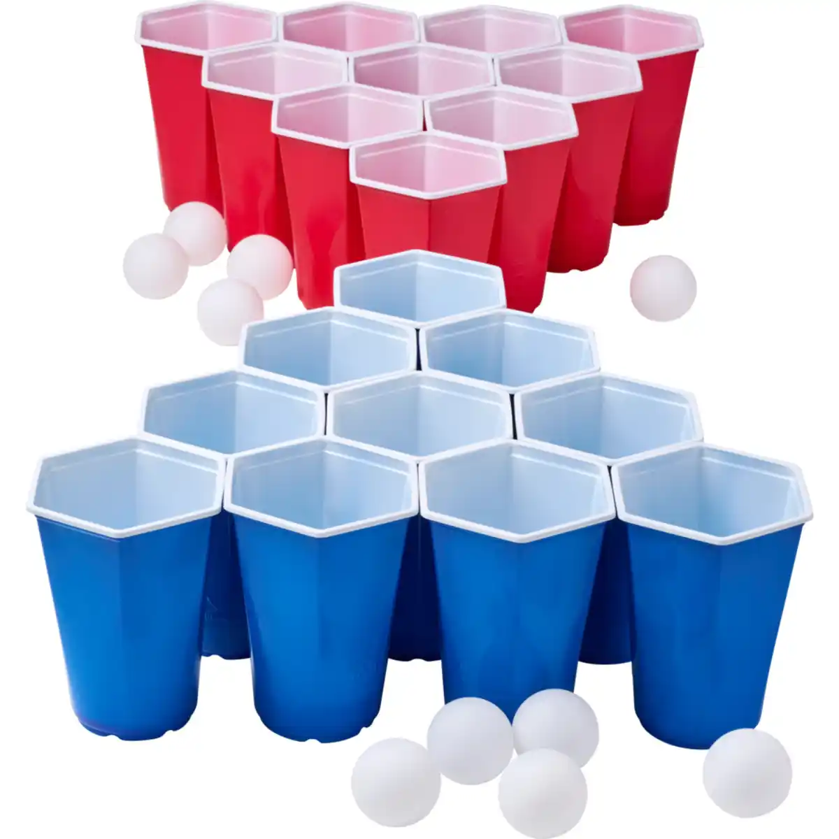 Bild 1 von Bier-Pong-Set sechseckig, 30 Teile