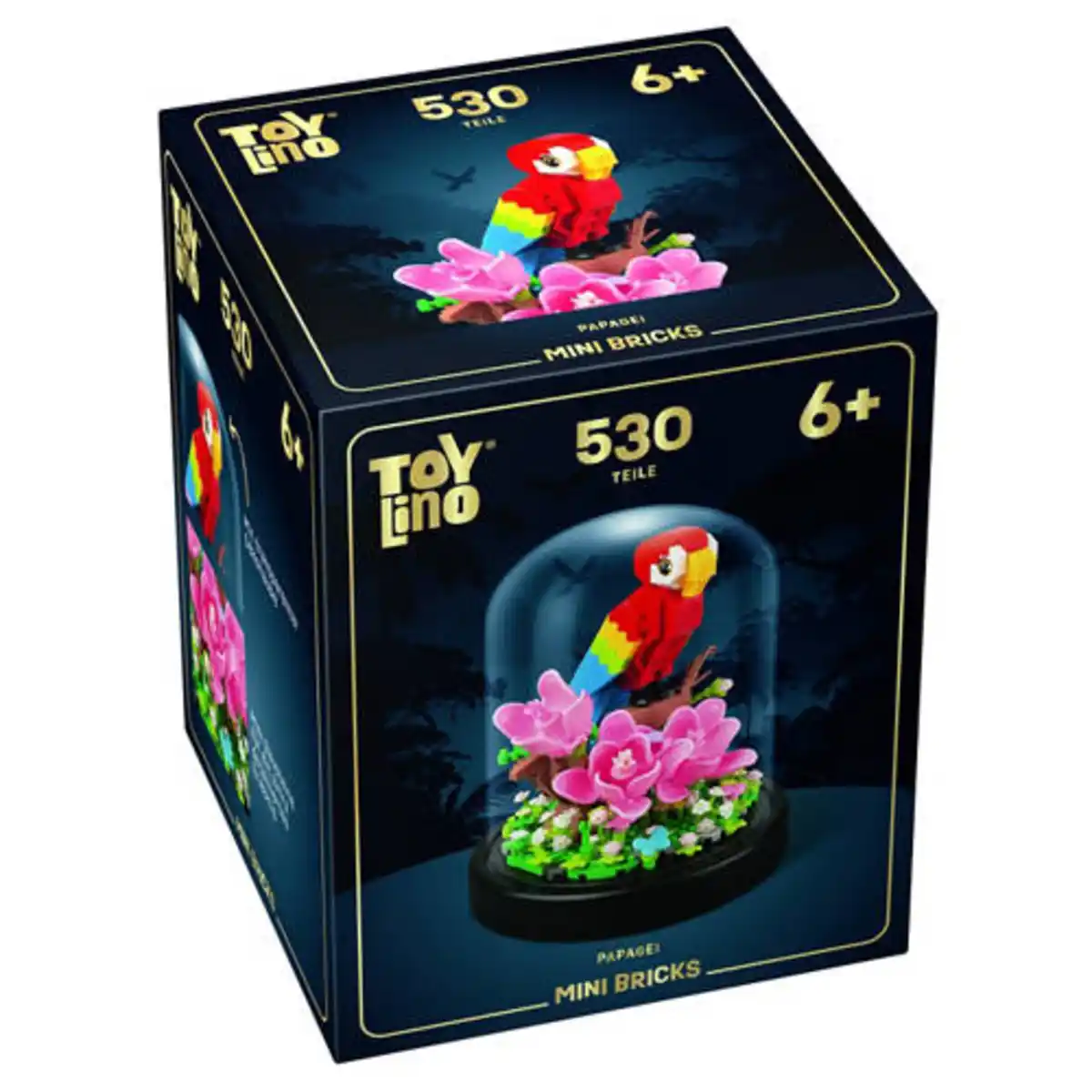 Bild 1 von TOYLINO Mini Blumenbausteine im Glas, Papagei